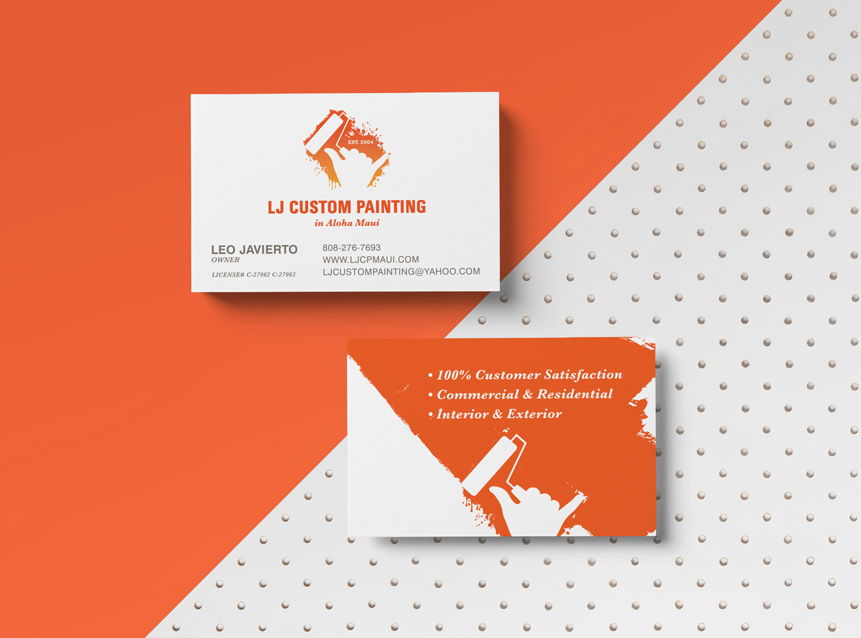 LJ Custom Painting business card